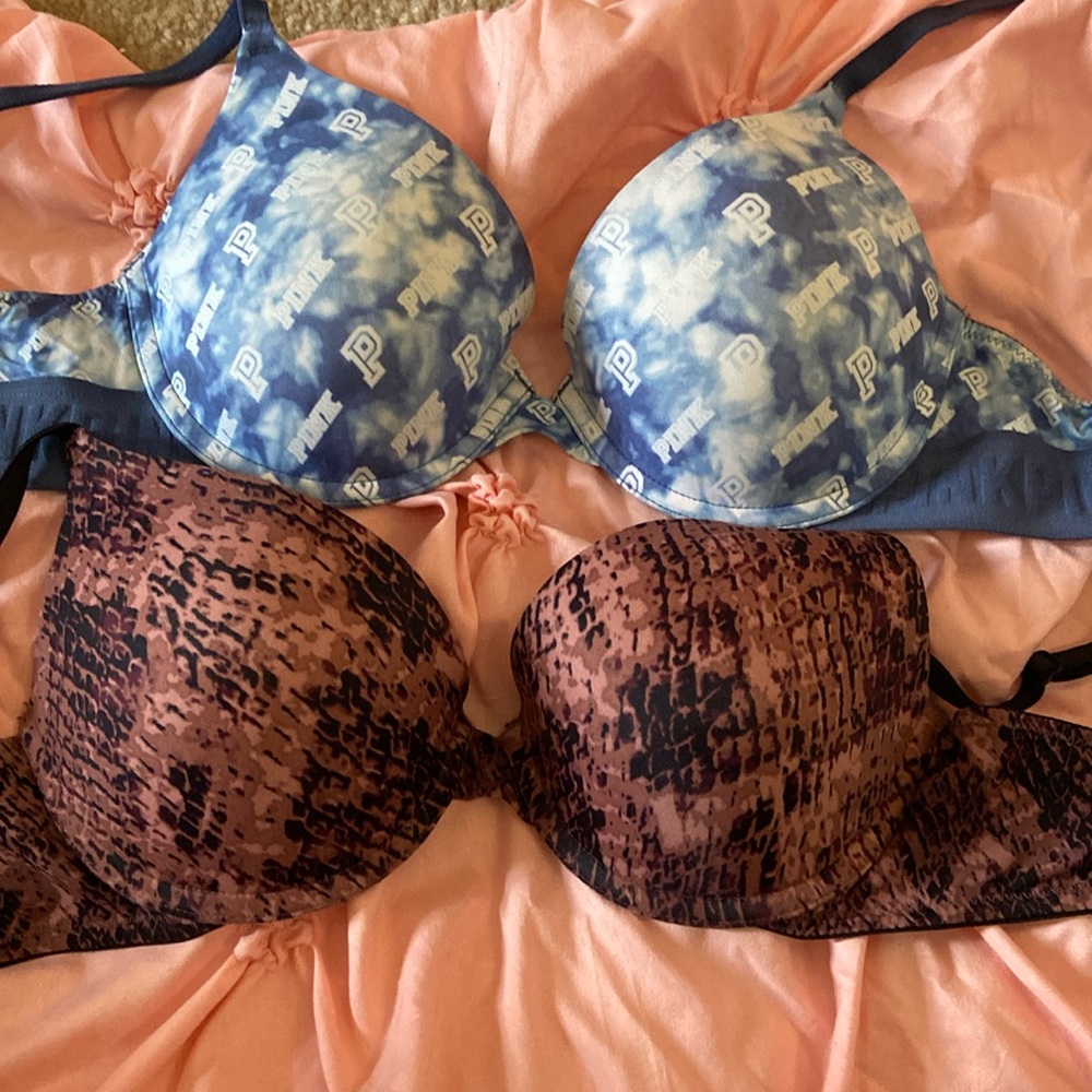 2 Pink Push Up Wear Everywhere Bras